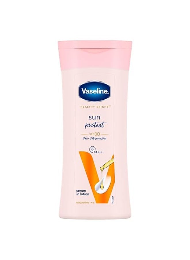 Vaseline Sun Protect SPF 30 Body Lotion, Reduces Tan Lines in 7 Days, UVA + UVB PA+++ Sun Protection, 90ml - Image 2